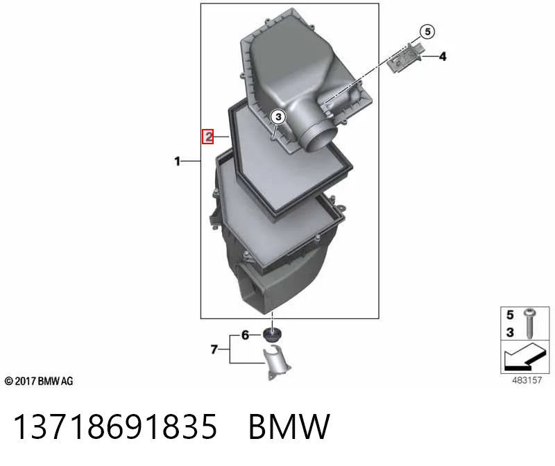 13718691835 BMW Filtro de ar