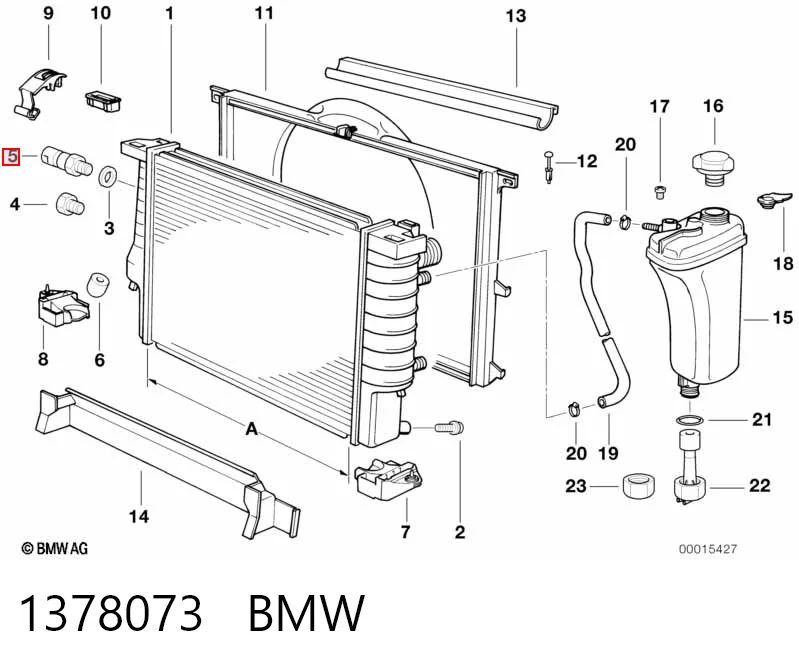 1378073 BMW Sensor de temperatura do fluido de esfriamento (de ativação de ventilador do radiador)