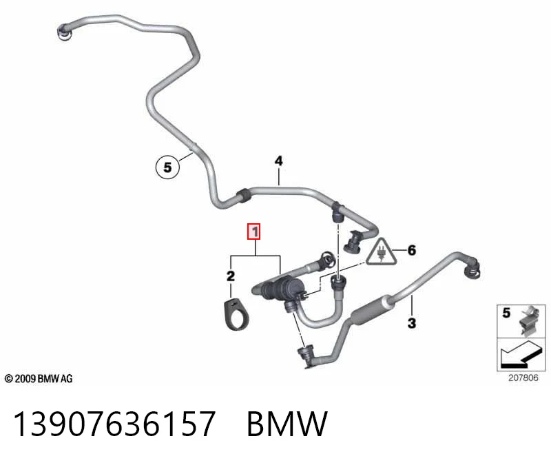 13907636157 BMW Válvula de ventilação dos gases do tanque de combustível