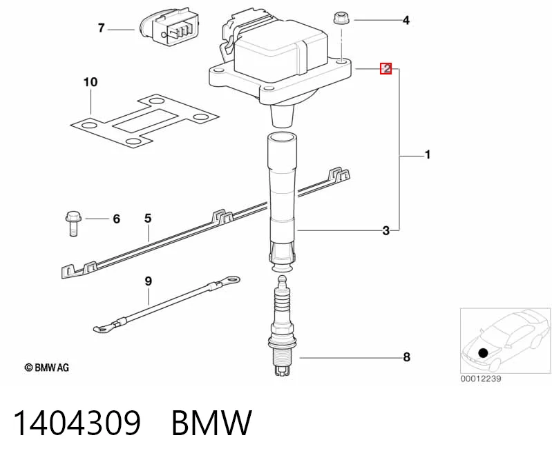 1404309 BMW Bobina de ignição