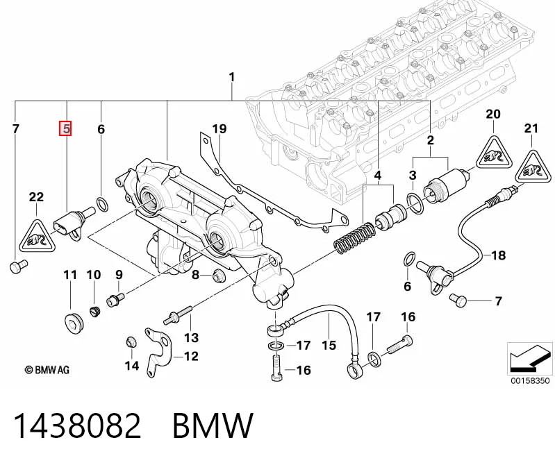 1438082 BMW Sensor de posição da árvore distribuidora