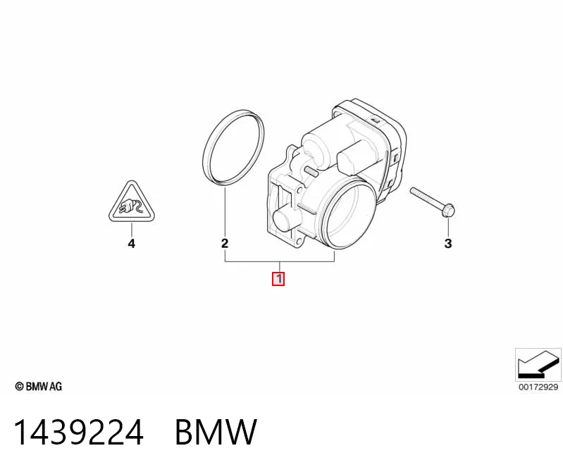 1439224 BMW Válvula de borboleta montada