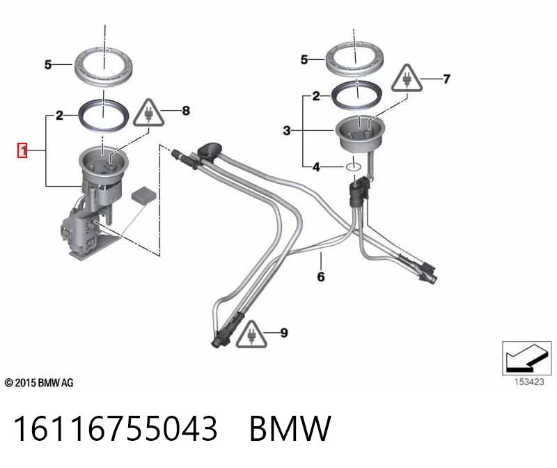 Módulo de bomba de combustível com sensor do nível de combustível para BMW X5 E53