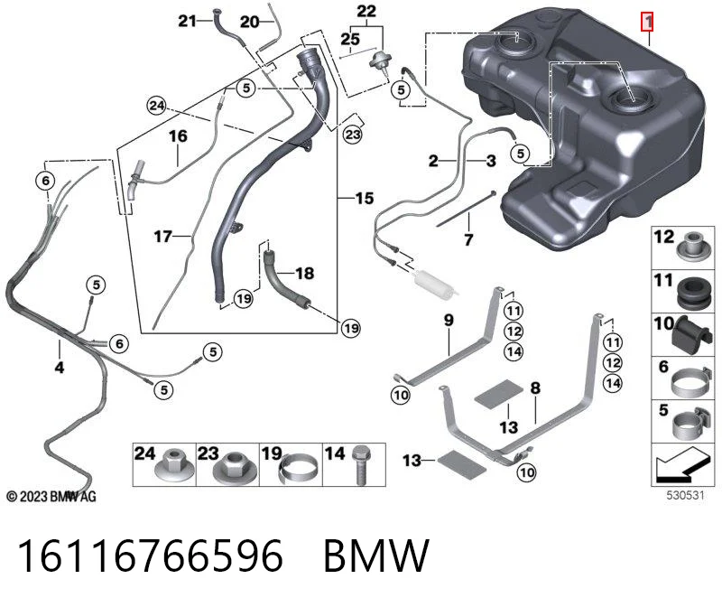 Tanque de combustível para BMW X5  E53