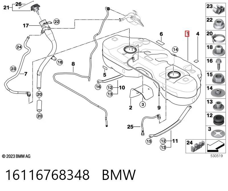 Tanque de combustível BMW X3  E83 ao melhor preço