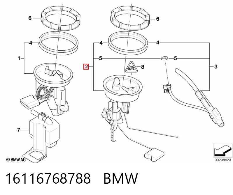 16116768788 BMW Sensor do nível de combustível no tanque