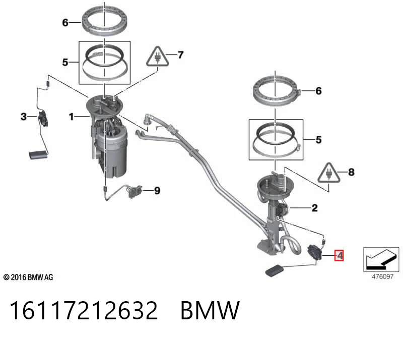 Sensor do nível de combustível no tanque BMW X5  E70