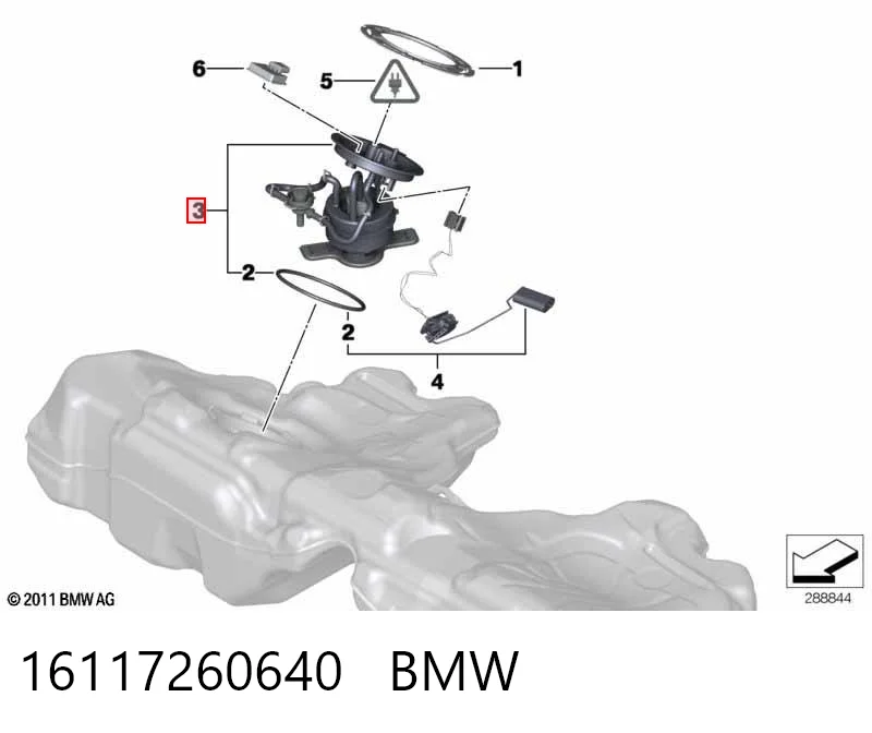 16117260640 BMW Bomba de combustível elétrica submersível
