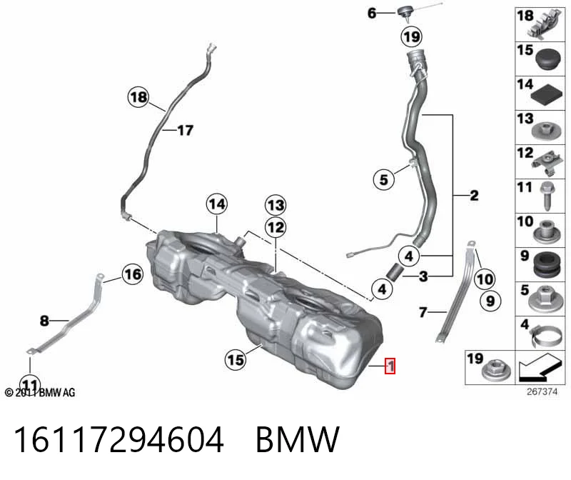 Tanque de combustível BMW 1 F20 ao melhor preço