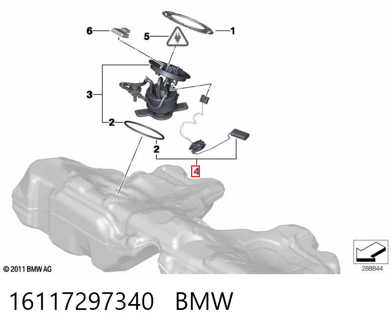 Sensor do nível de combustível no tanque V20090017 Vemo