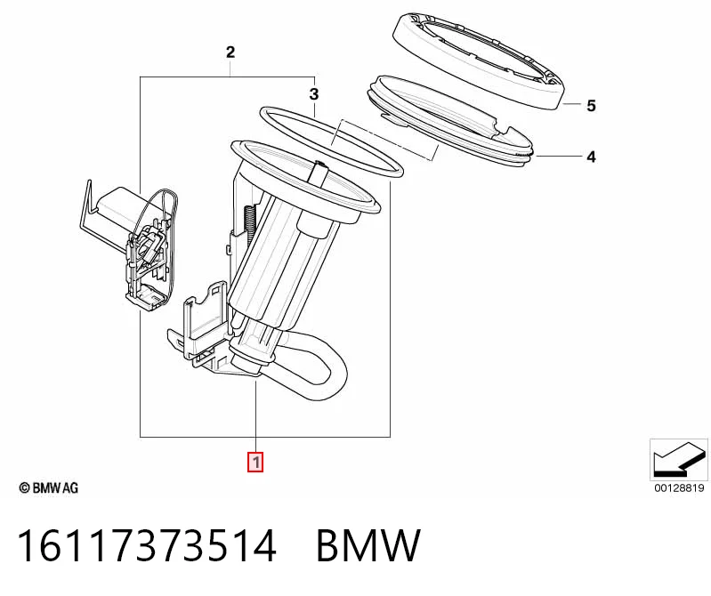 16117373514 BMW Módulo de bomba de combustível com sensor do nível de combustível