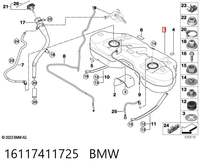 Tanque de combustível BMW X3  E83