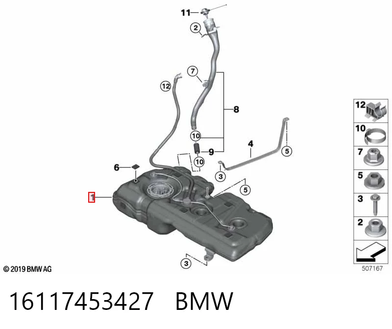 Tanque de combustível para Mini COUNTRYMAN F60