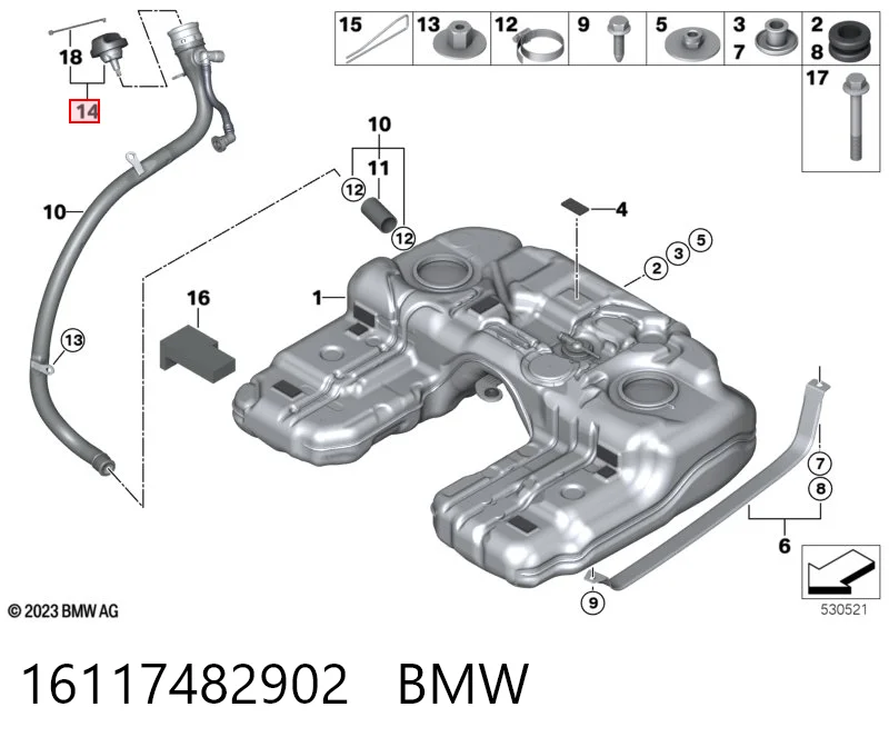 Compre Tampa (tampão) do tanque de combustível BMW 5 