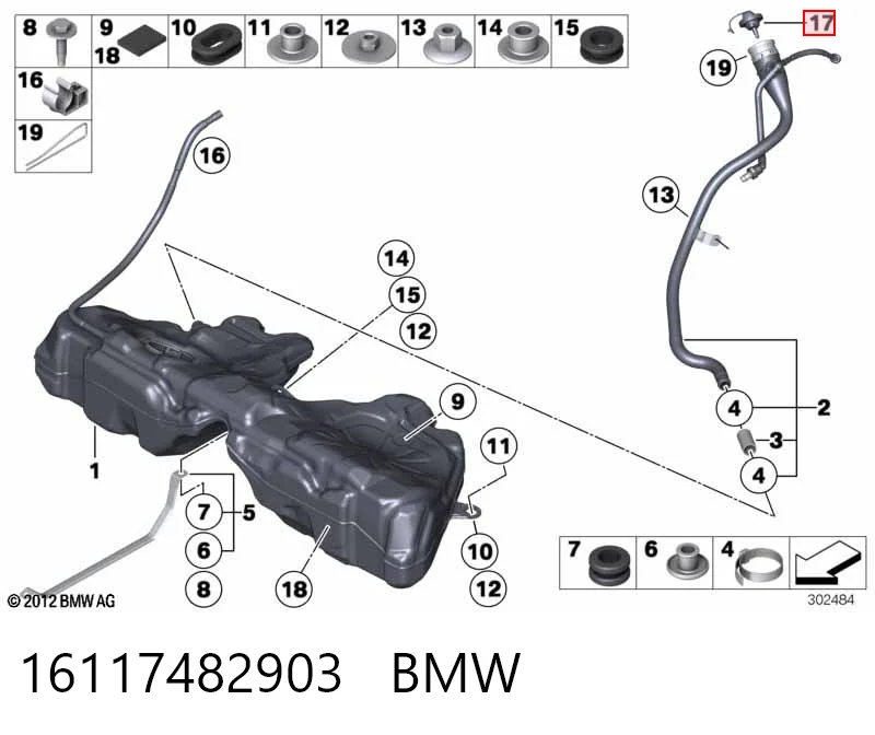 16117482903 BMW Tampa (tampão) do tanque de combustível