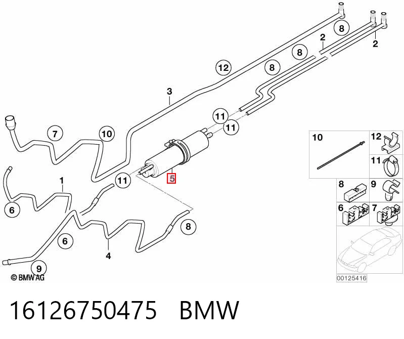 16126750475 BMW Filtro de combustível
