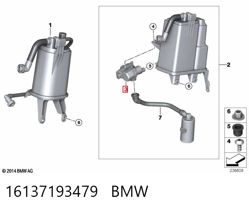 16137193479 BMW Bomba de diagnóstico de fuga no tanque