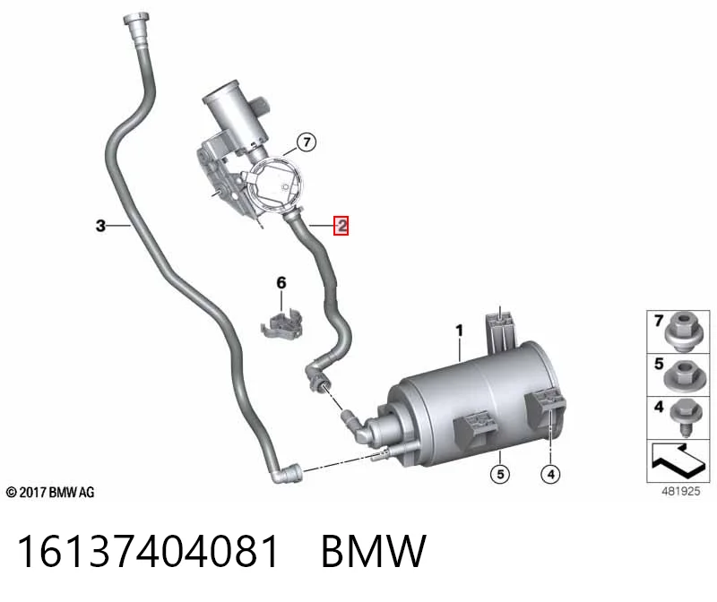 16137404081 BMW Bomba de diagnóstico de fuga no tanque