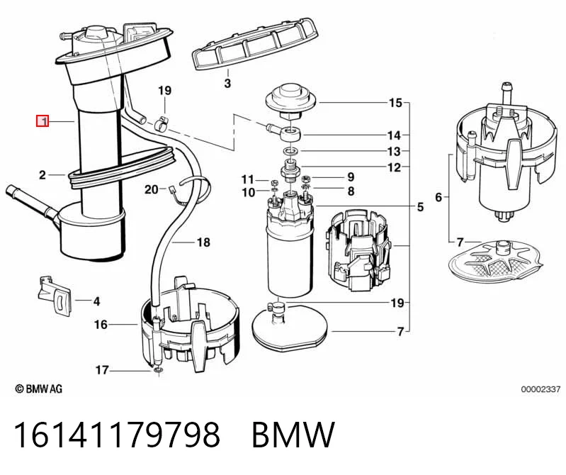 16141179798 BMW Sensor do nível de combustível no tanque