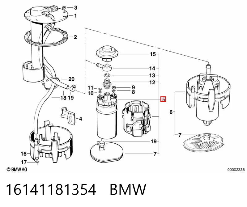 16141181354 BMW Bomba de combustível elétrica submersível