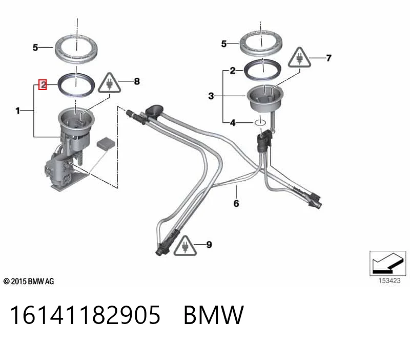 16141182905 BMW Vedante de sensor do nível de combustível/da bomba de combustível (tanque de combustível)