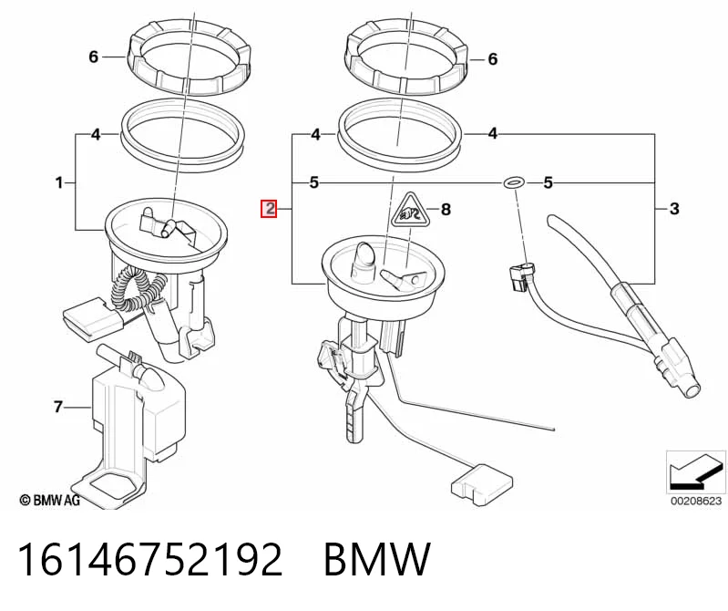 16146752192 BMW Sensor do nível de combustível no tanque