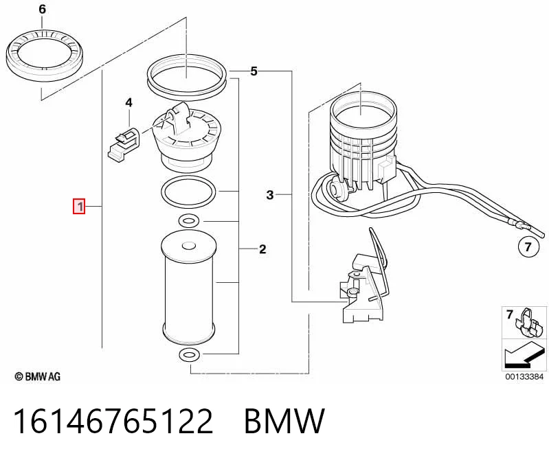 Caixa de filtro de combustível Mini Cooper  R50, R53 ao melhor preço