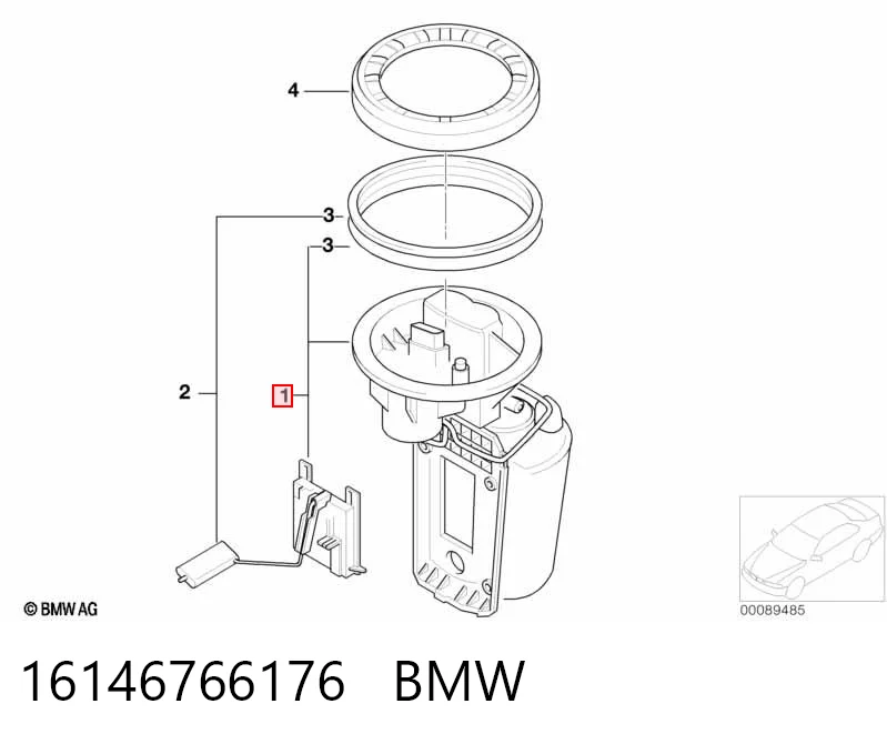 16146766176 BMW Módulo de bomba de combustível com sensor do nível de combustível