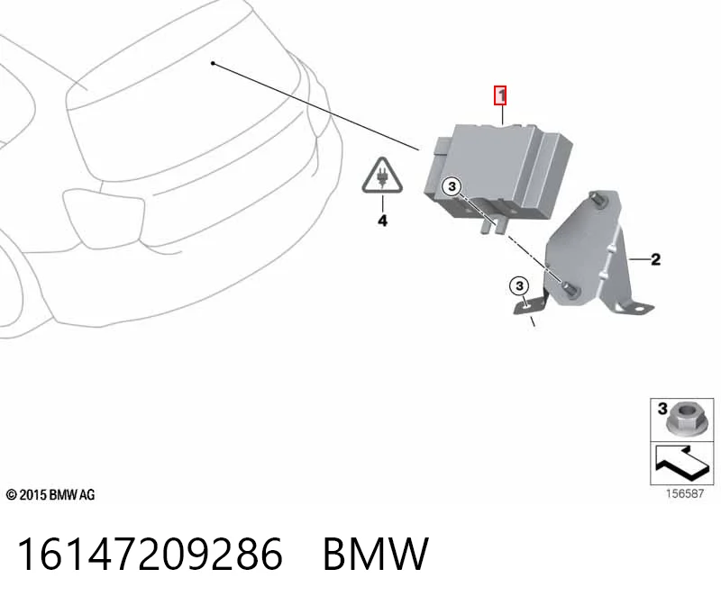 16147209286 BMW Módulo de direção (Centralina eletrônica) da bomba de combustível
