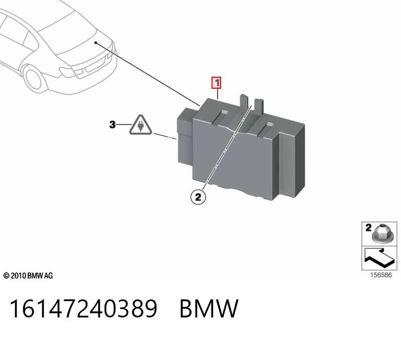 16147240389 BMW Módulo de direção (Centralina eletrônica) da bomba de combustível