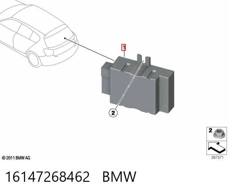 16147268462 BMW Módulo de direção (Centralina eletrônica) da bomba de combustível