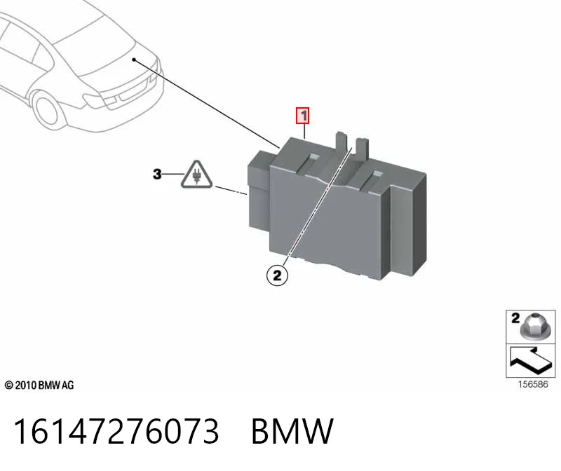16147276073 BMW Módulo de direção (Centralina eletrônica) da bomba de combustível