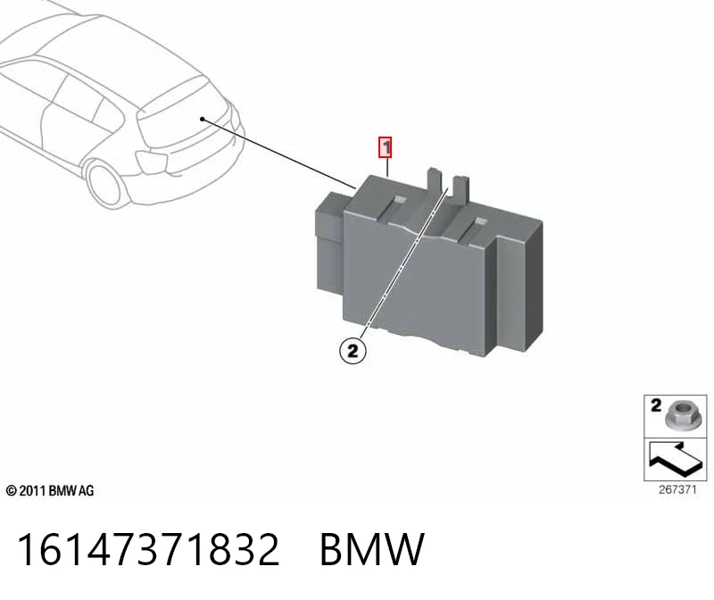 16147371832 BMW Módulo de direção (Centralina eletrônica) da bomba de combustível