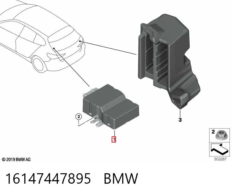 16147447895 BMW Módulo de direção (Centralina eletrônica) da bomba de combustível