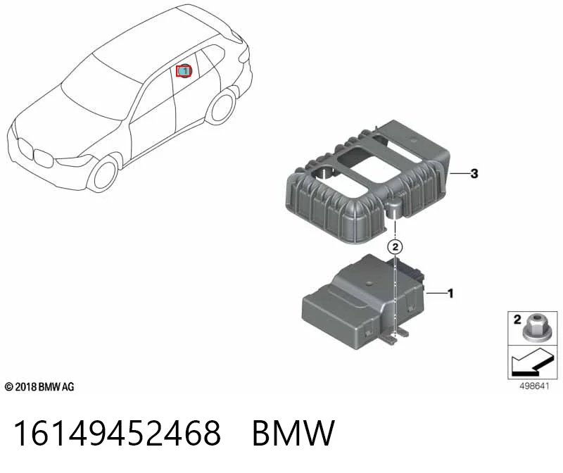 16149452468 BMW Módulo de direção (Centralina eletrônica) da bomba de combustível