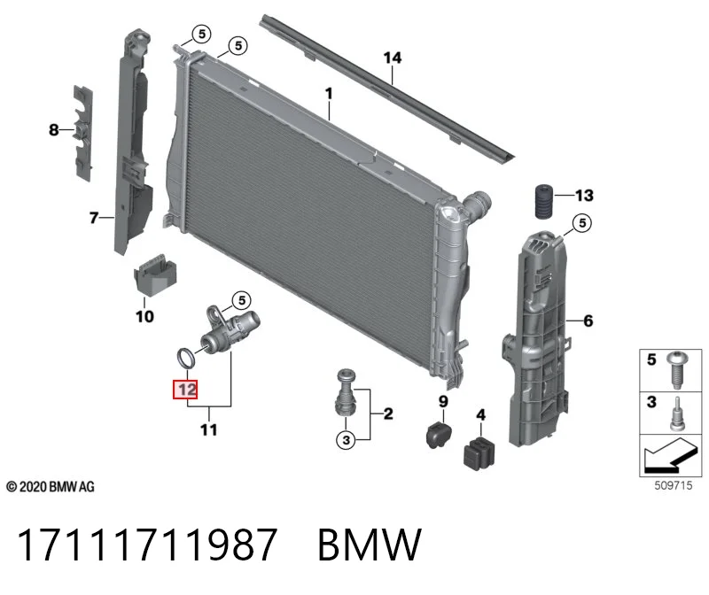17111711987 BMW Vedante de tampa do gargalho de enchimento de óleo