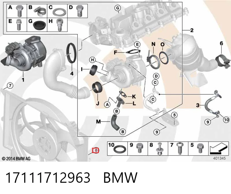 17111712963 BMW Cápsula (prendedor) de fixação de grelha do radiador de esfriamento