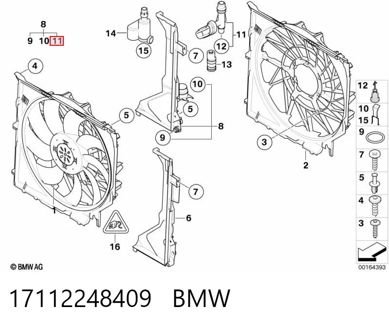 17112248409 BMW Flange do sistema de esfriamento (união em T)