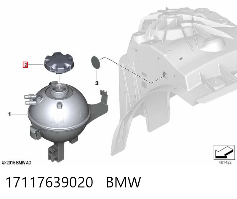 17117639020 BMW Tampa (tampão) do tanque de expansão