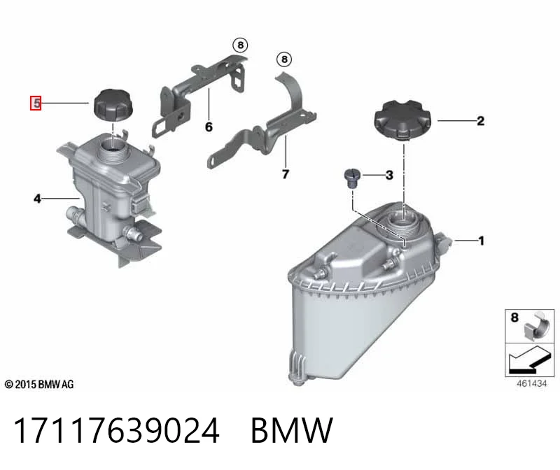 17117639024 BMW Tampa (tampão) do tanque de expansão