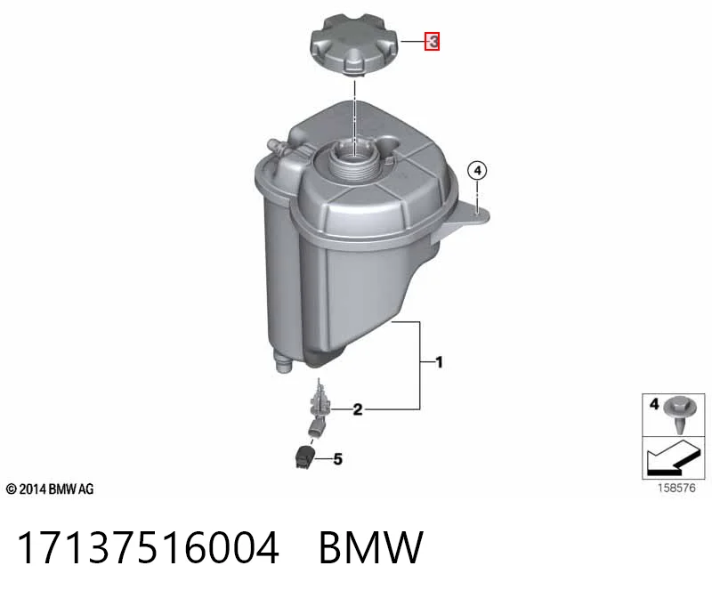 17137516004 BMW Tampa (tampão) do tanque de expansão