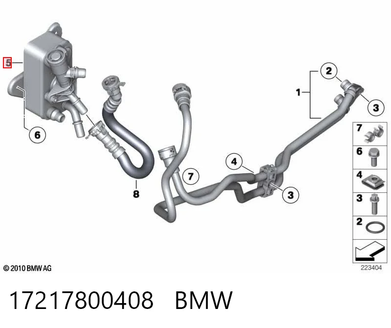 17217800408 BMW Radiador de esfriamento, Caixa Automática de Mudança