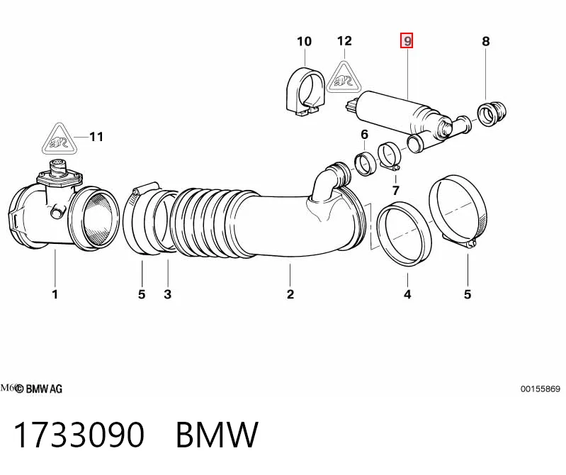 1733090 BMW Válvula (regulador) de marcha a vácuo