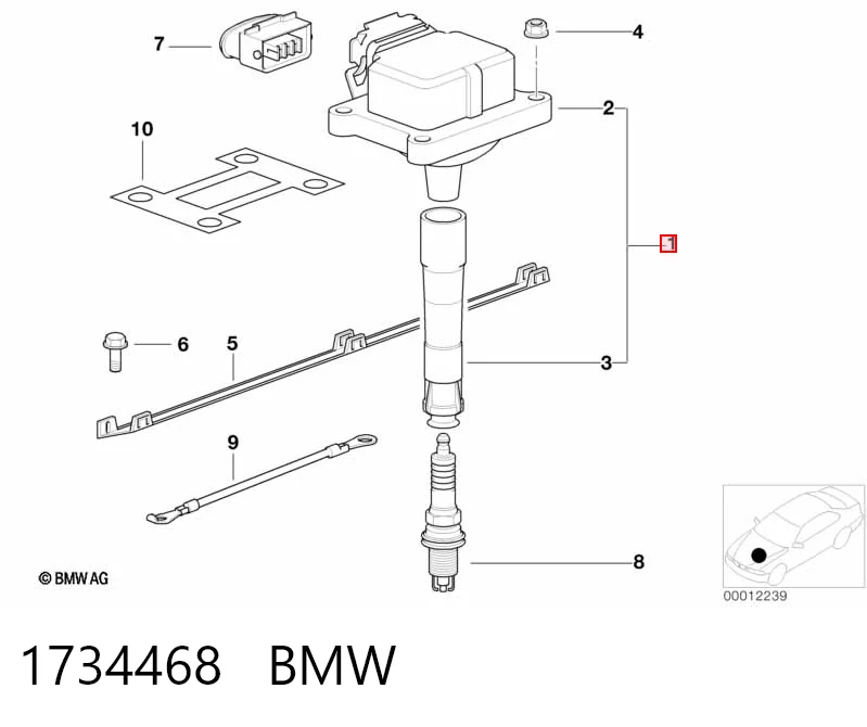 1734468 BMW Bobina de ignição