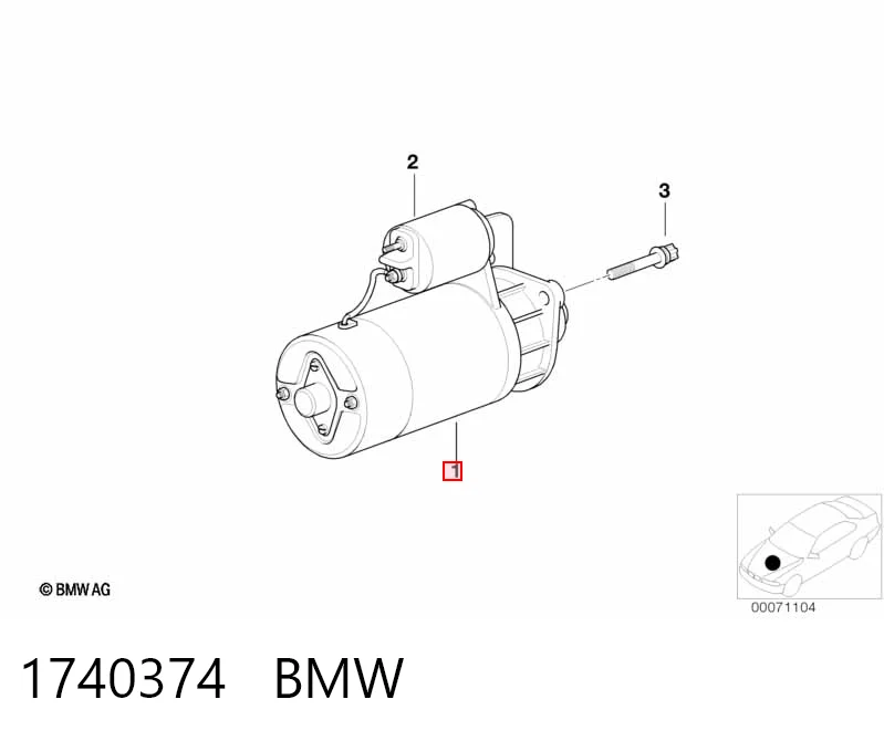 1740374 BMW Motor de arranco