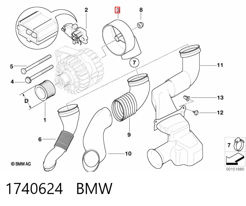 1740624 BMW Gerador