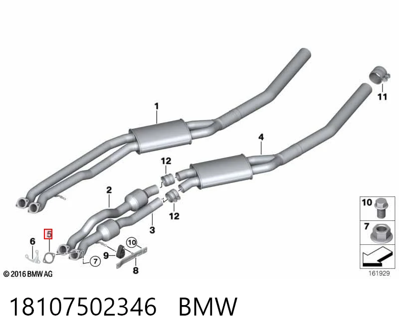 18107502346 BMW Vedante de tubo de admissão do silenciador