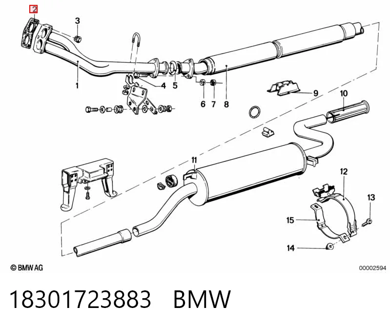 Vedante de tubo de admissão do silenciador BMW 3  E21