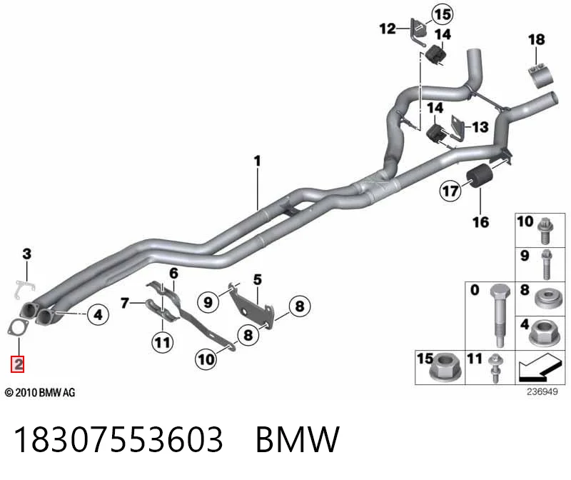 18307553603 BMW Vedante de catalisador (de neutralizador catalítico)