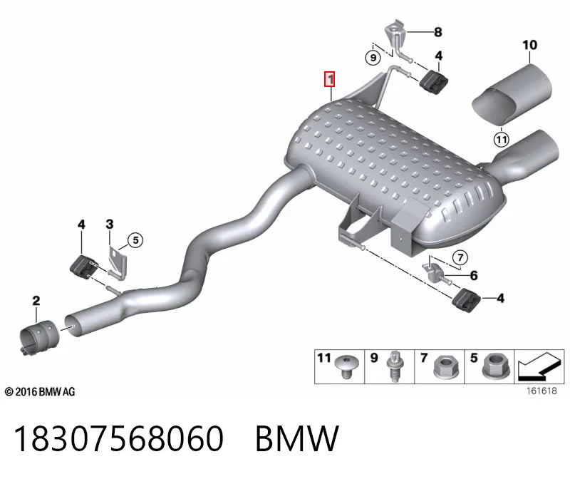 Silenciador, parte traseira BMW 3 E92 ao melhor preço
